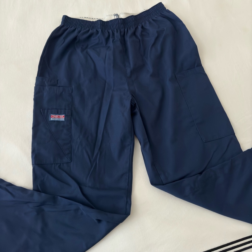 Cherokee Cargo Scrub Pants - Navy Blue